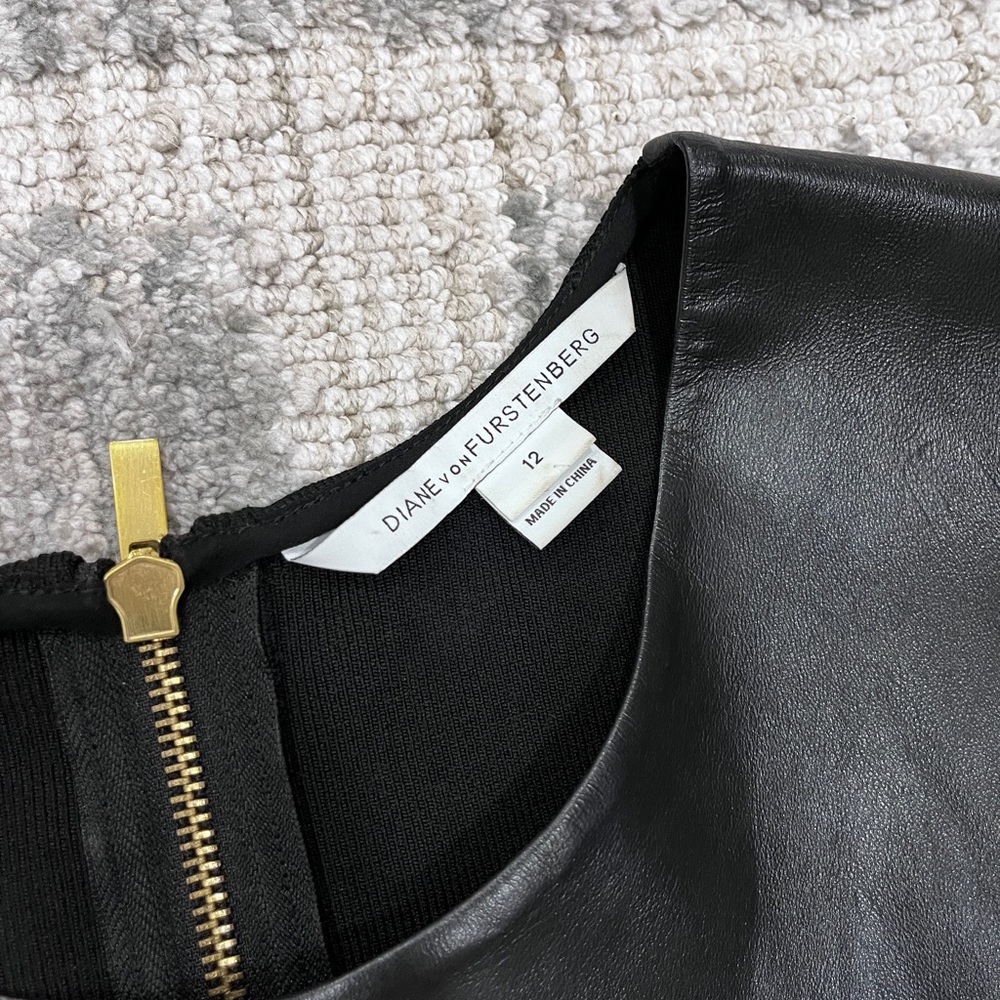 Diane Von Furstenberg 100% leather dress